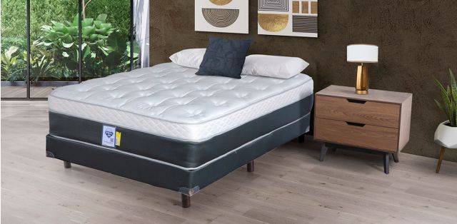 Colchón y Box Spring Air Queen Size Marsala