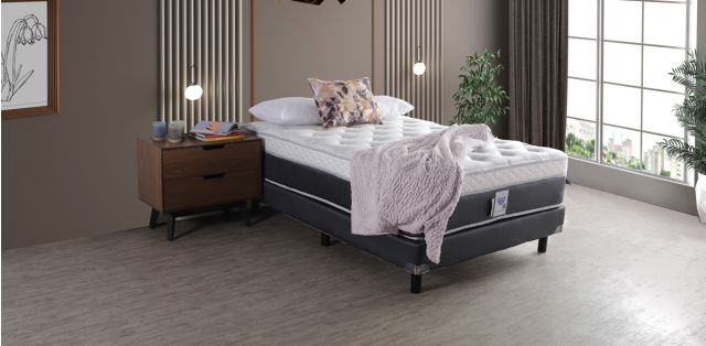 Colchón y Box Spring Air Matrimonial Marsala