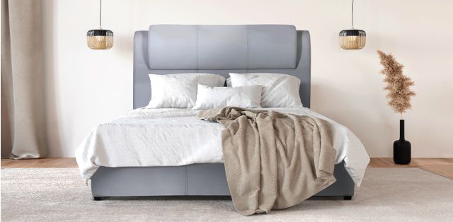 Cama Matrimonial Derbi New Gris