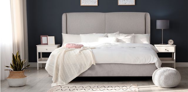 Cama King Size Manec Beige